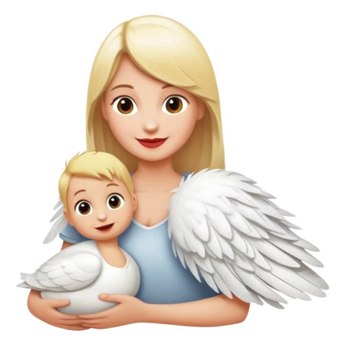 cigogne avec un bébé dans le bec  sticker