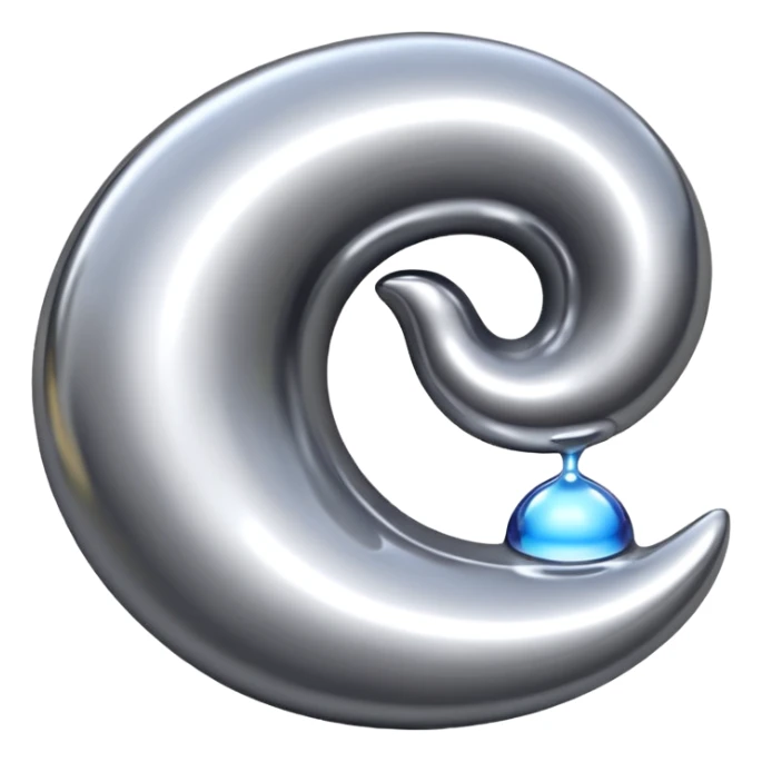 abstract parted forms, liquid silver chrome, sensual tension, erotic minimalism sticker