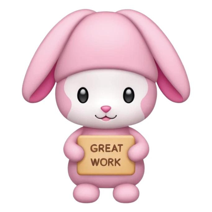 cute mymelody with sign that says great work sticker