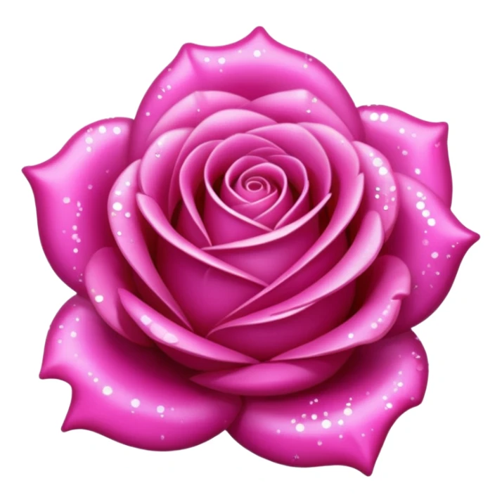 glitter baby fucsia rose sticker