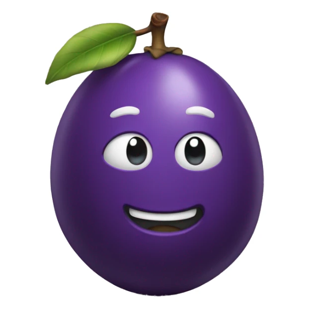 3D Plum  sticker