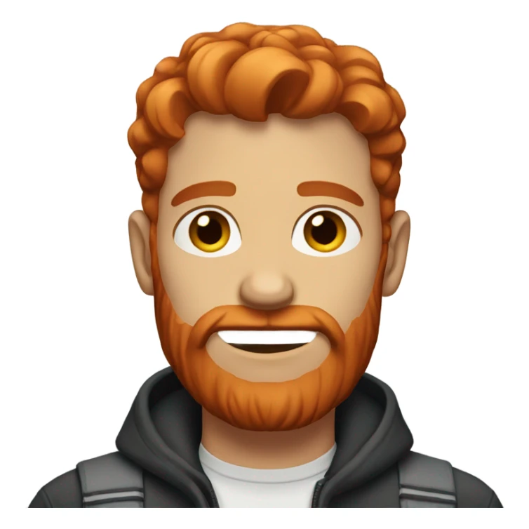 Man with red hair and short beard sticker