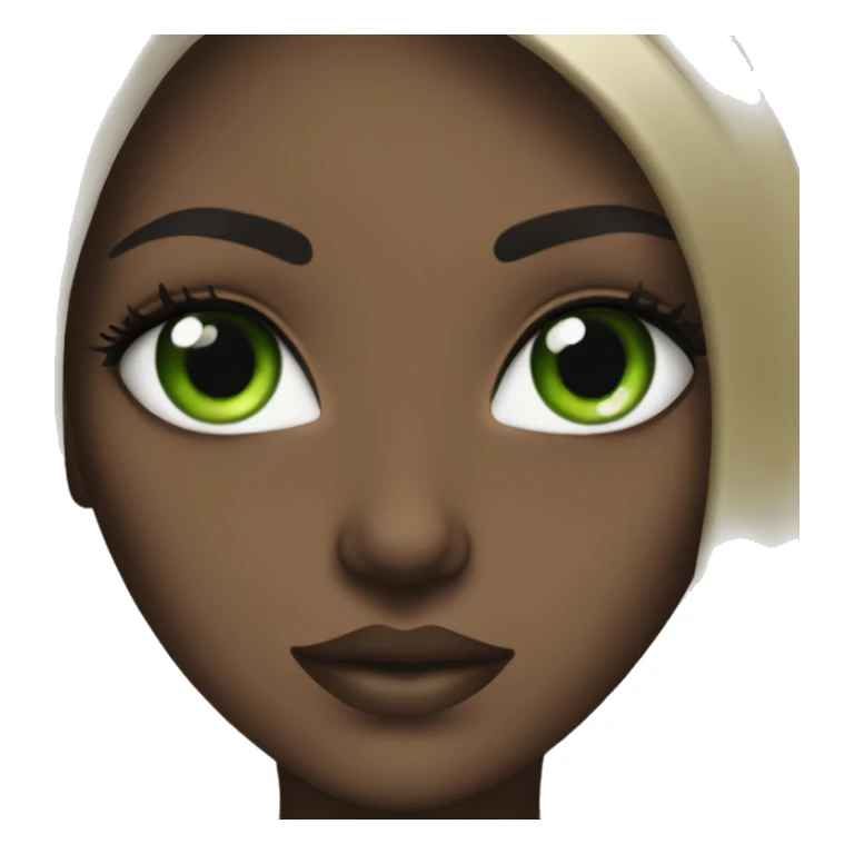 glamorous baddie brunette with green eyes sticker