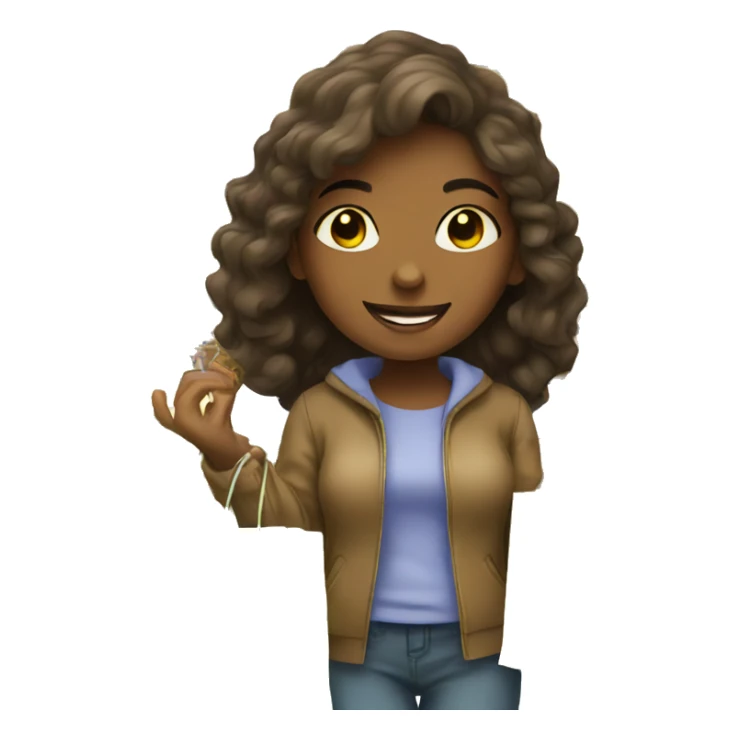 girl shopping happy  sticker