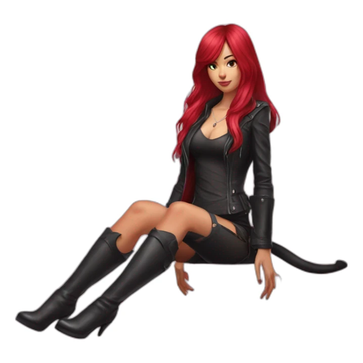 Katarina felene posing legs and kitten sticker