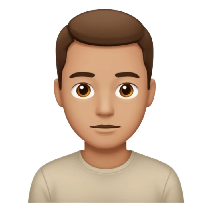 male in plain shirt sticker