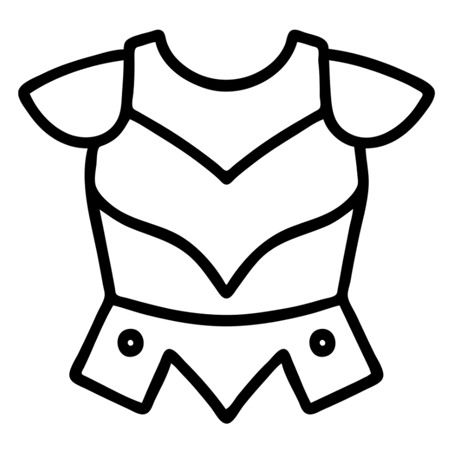 steel chestplate armour, stylized, bold lines, fantasy vibe sticker