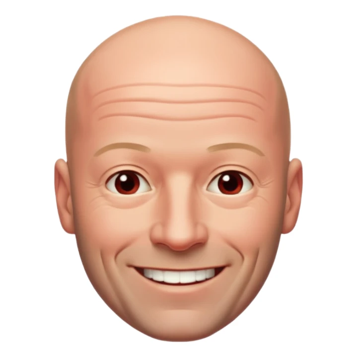 Alan Shearer bald looking older red in the face sticker