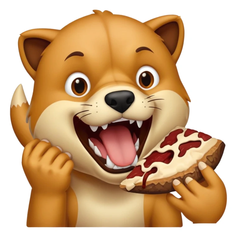 person making a bite and rawr/bark like a dog  sticker