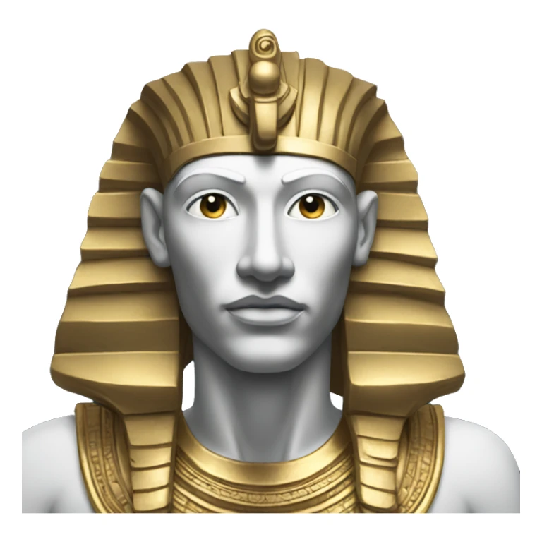 Pharaoh head with long hair close to the sea sticker