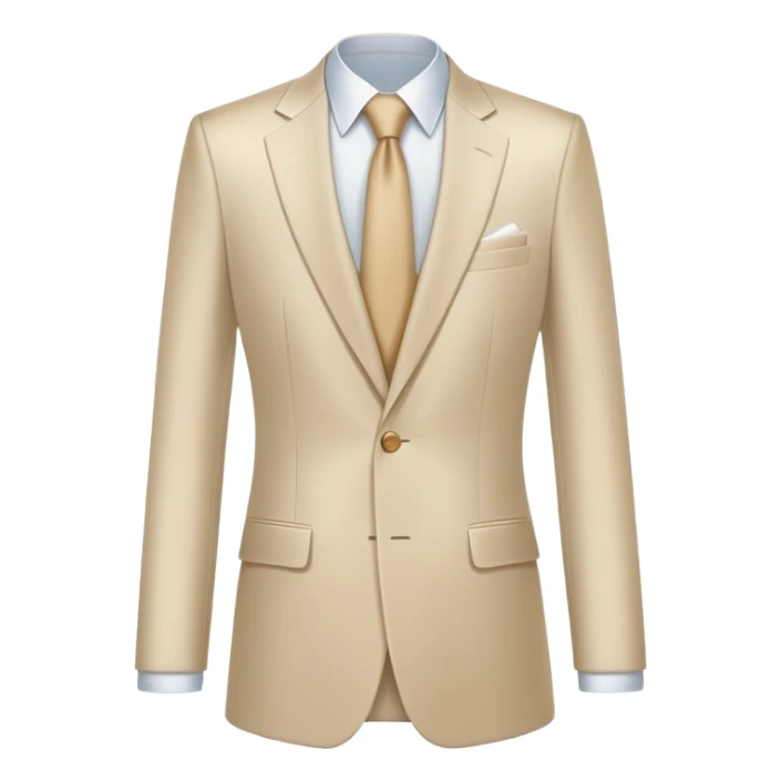 elegant silk pale beige business suit sticker