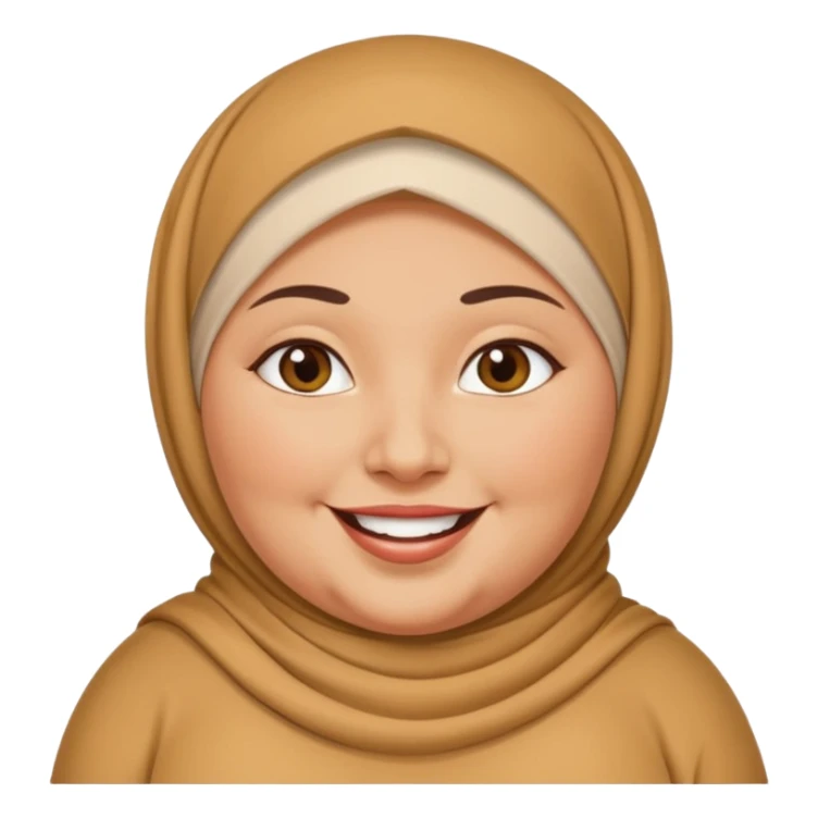 fat woman in hijab sticker