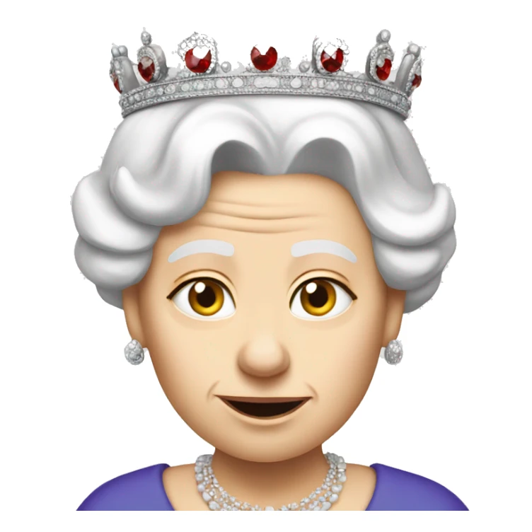 angry queen Elizabeth the first of England without colour background sticker