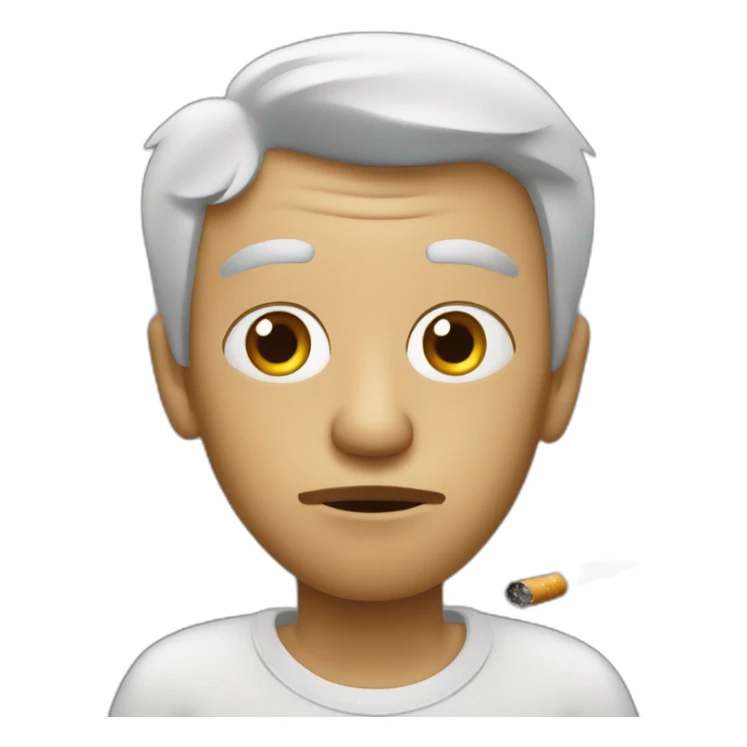 MATUÊ SMOKING A SUSPICIOUS CIGARETTE sticker