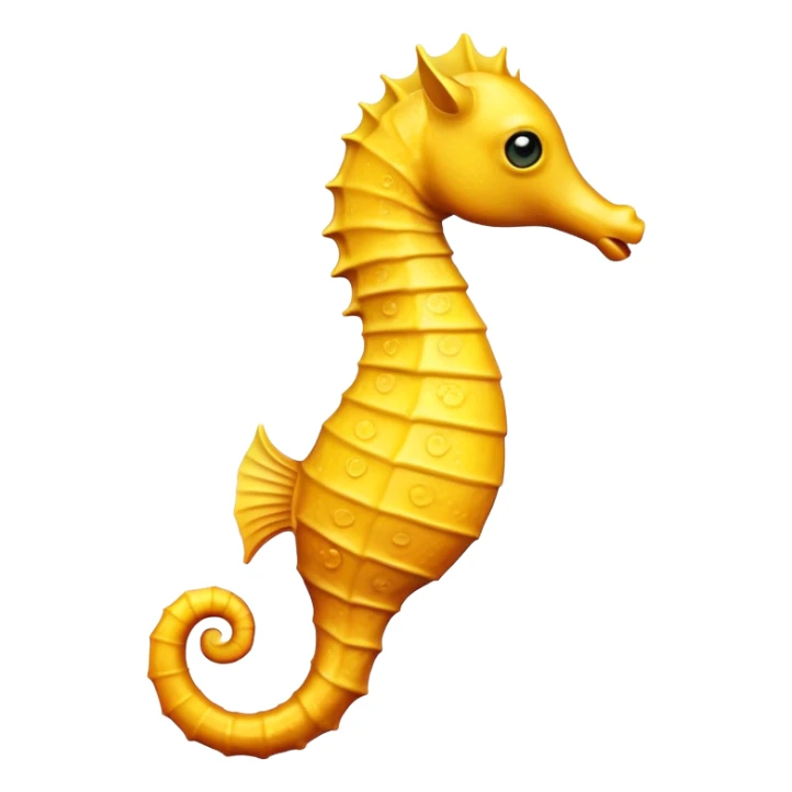Make a yellow seahorse looking in the left side sticker