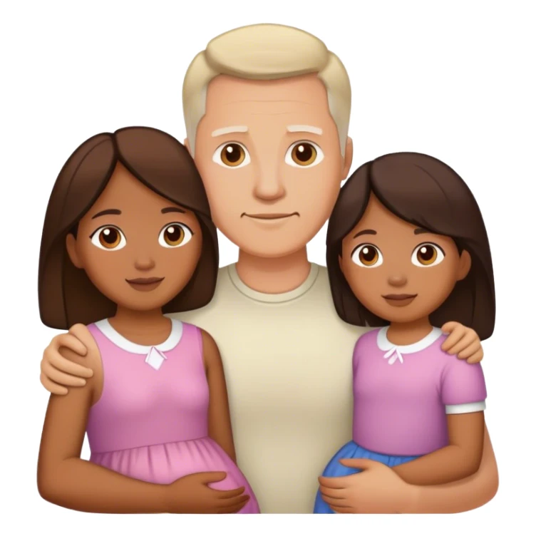 Family. Filipino mother, white father, 2 daughters, 1 son sticker