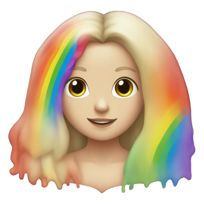 A rainbow heart with the word Meline in it sticker