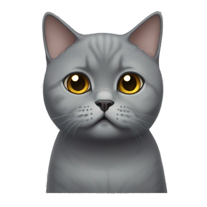 British shorthair cat with sad eyes  sticker
