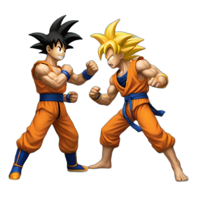 Goku fighting with Siren head sticker