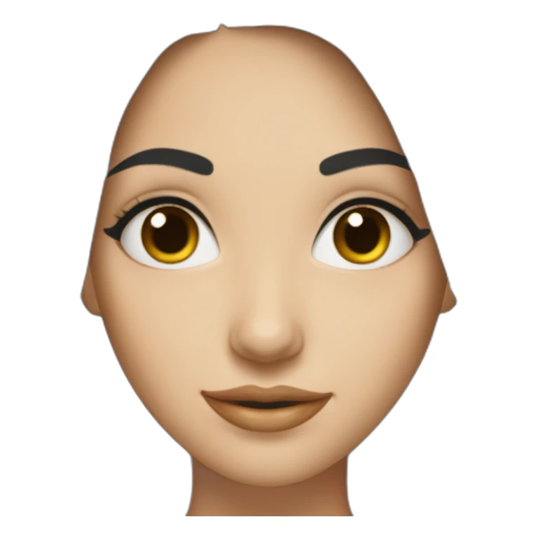 Beautiful caucasian girl with black hair sticker