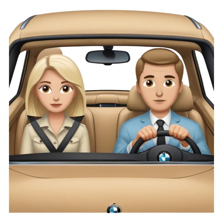 white guy white girl in bmw car sticker