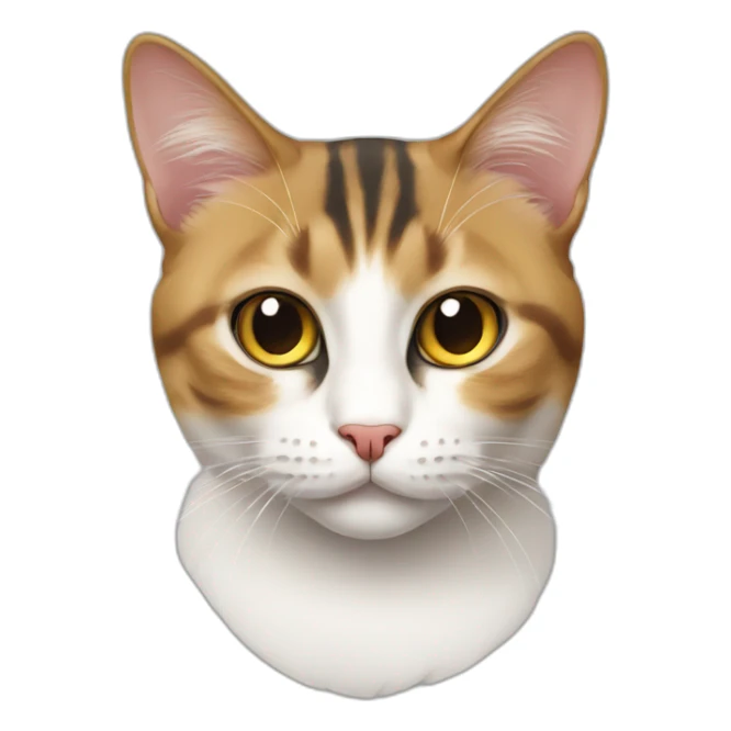 European bicolor cat that look dumb sticker
