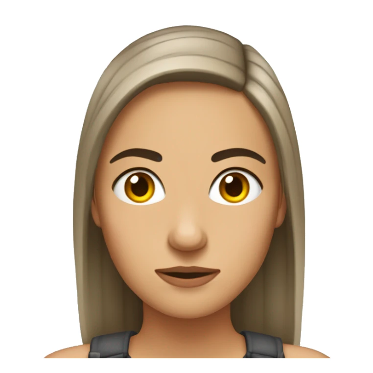 Cara haciendo pucheros con la cejas arrugadas  sticker