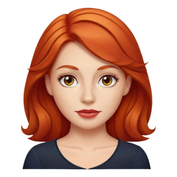 cruise emoji with a red headed woman sticker