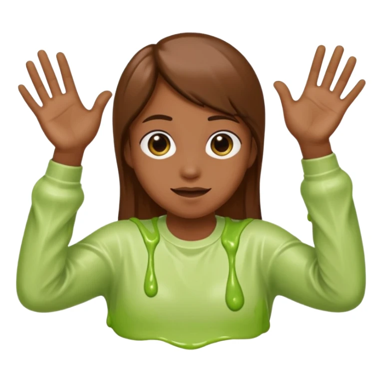 Make an emoji of osamason doing the slime pose sticker