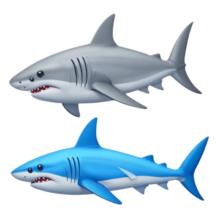 Tiburón con 3 patas y tenis Nike azules sticker