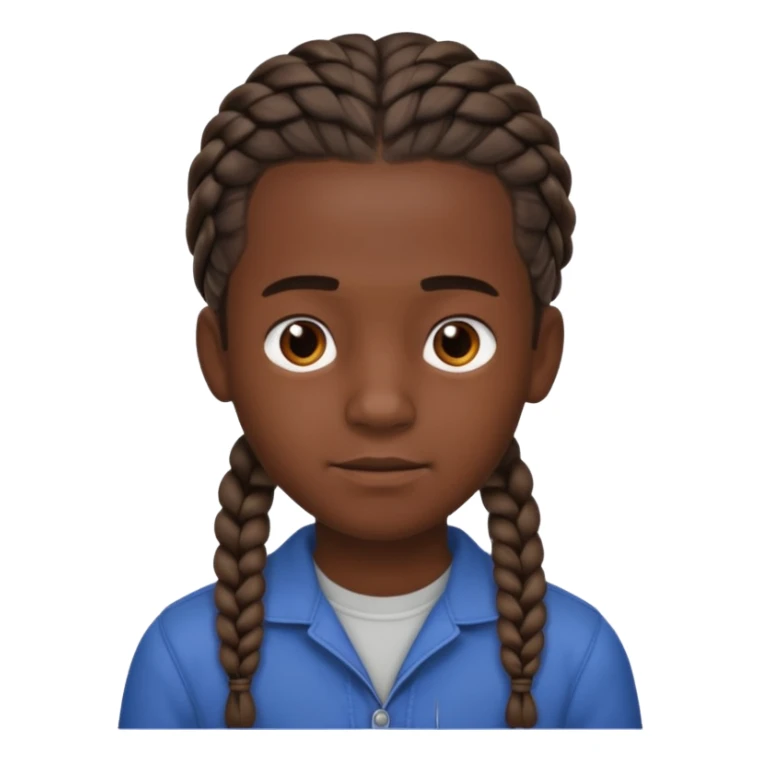 Un chico moreno con trenzas de hombre sticker