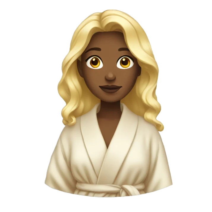 blonde girl wearing robe aesthetic  sticker