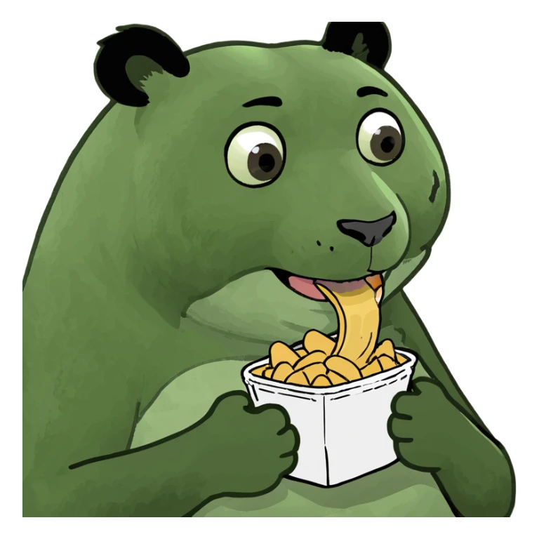 Ice cream ice cream eating panda ￼ sticker