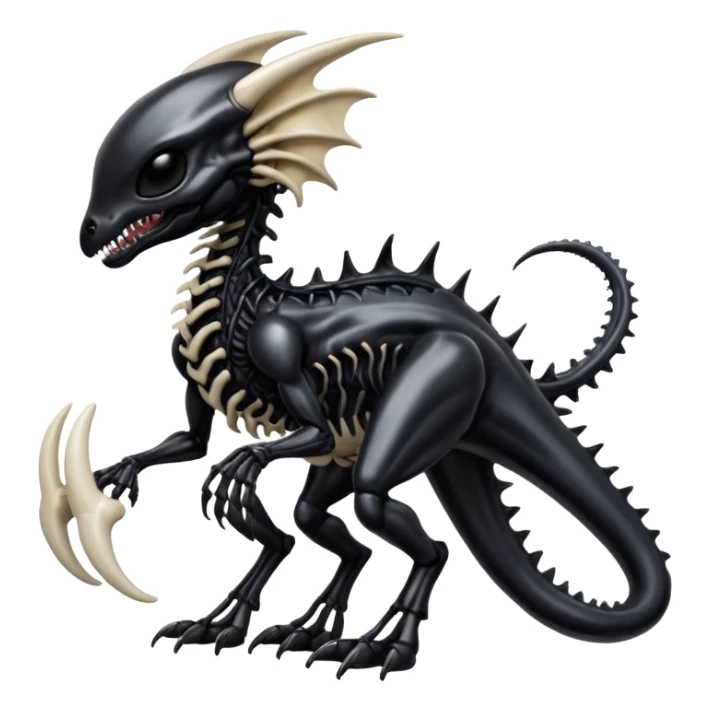  Venom-Cubone-Xenomorph-hybrid-fantasy-creature (full body) sticker