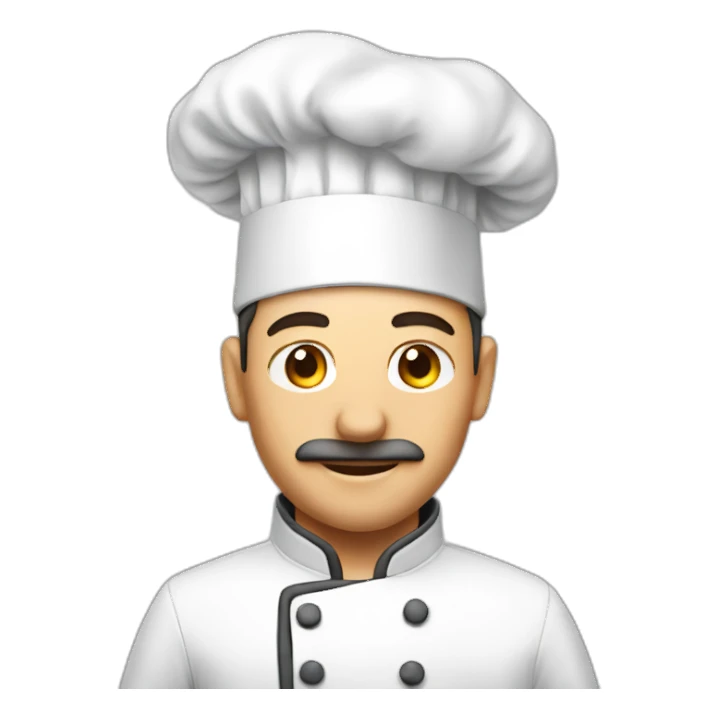 chef with rat on his head like ratatouie sticker
