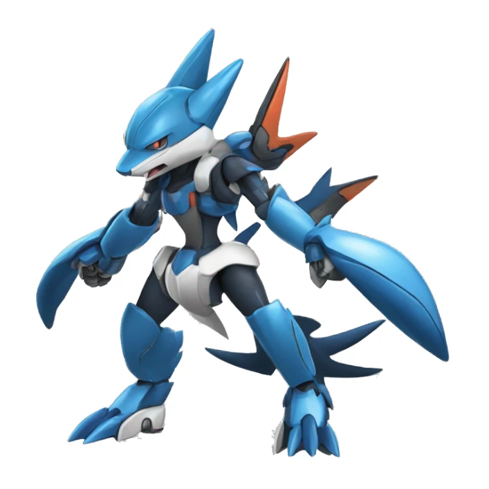 Sharpedo-Lucario-medabot-Mecha full body sticker