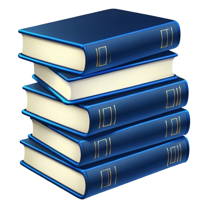stack of dark blue neon books sticker