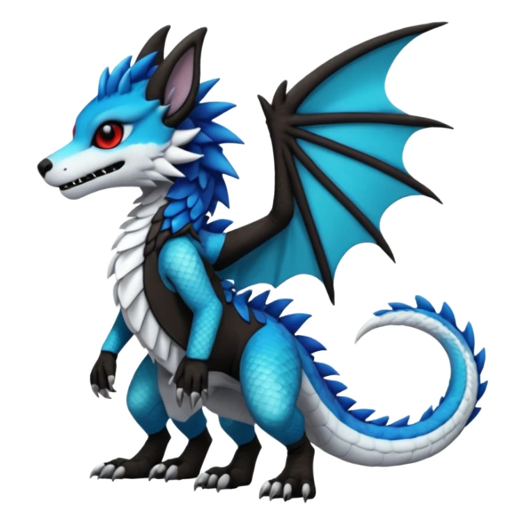 Cool gothic cute badass Scaley cyber-Vernid-Protogen-Primagen-Dutch-Angel-Dragon-Sergal-Trico-Fursuit-furry-fursona sticker