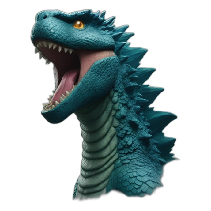 Godzilla (proportional) mouth closed (realistic) (Godzilla King of the Monsters, 2019) sticker
