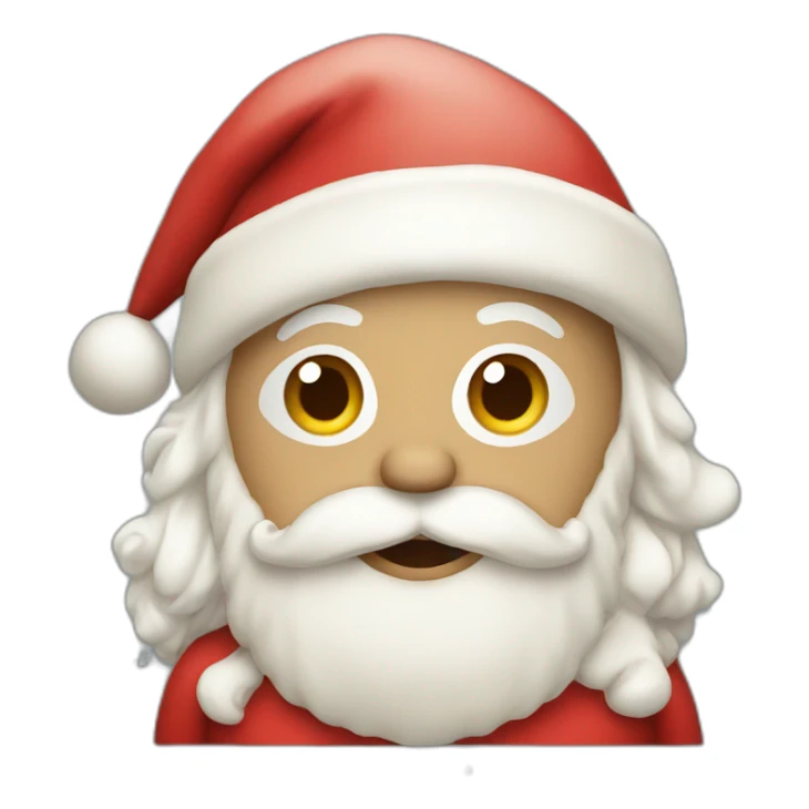 Santa with cream sticker