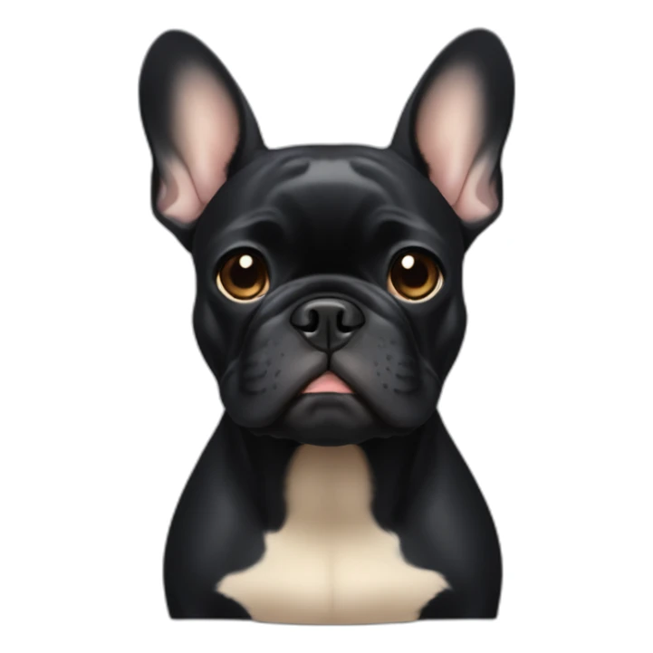 Black french bulldog with tan points sticker