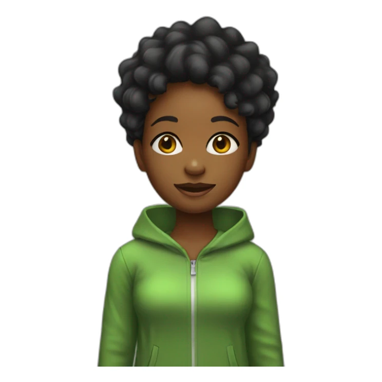 Black girl in dinosaur costume  sticker