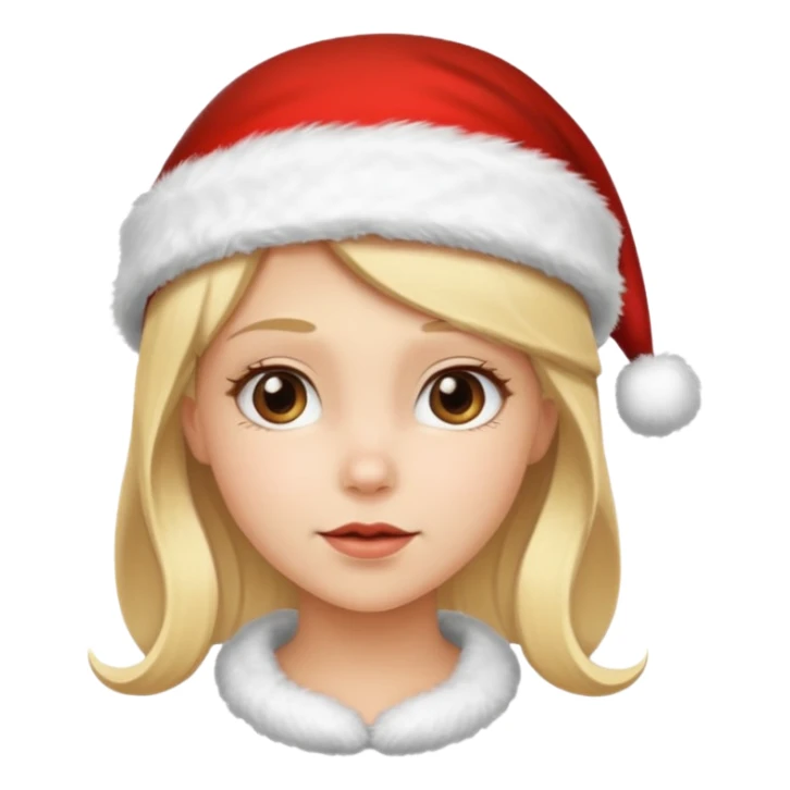 Blondie girl santa clauss sticker