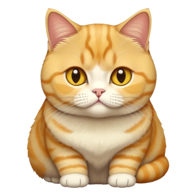 British shorthair cat with yellowish ginger fur sticker
