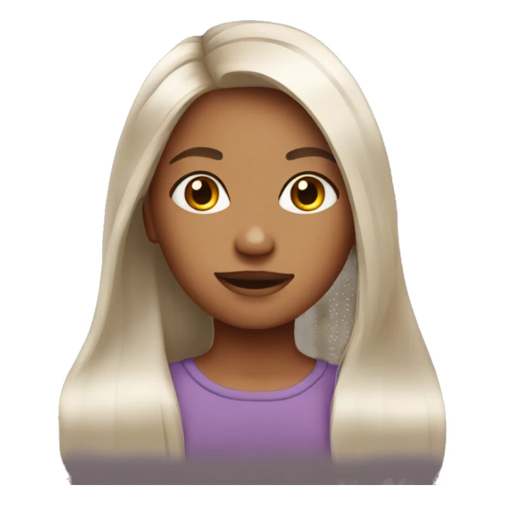 Straight hair girl sticker