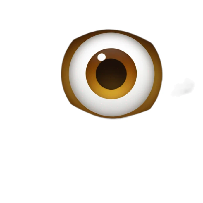 big white dor with one brown year and a brown spot in the left eye sticker