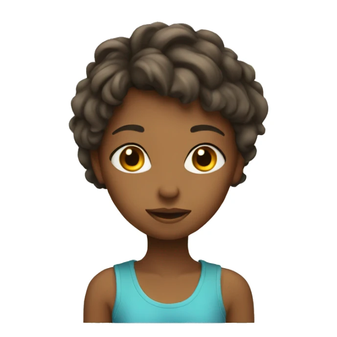 A girl with a had sticker