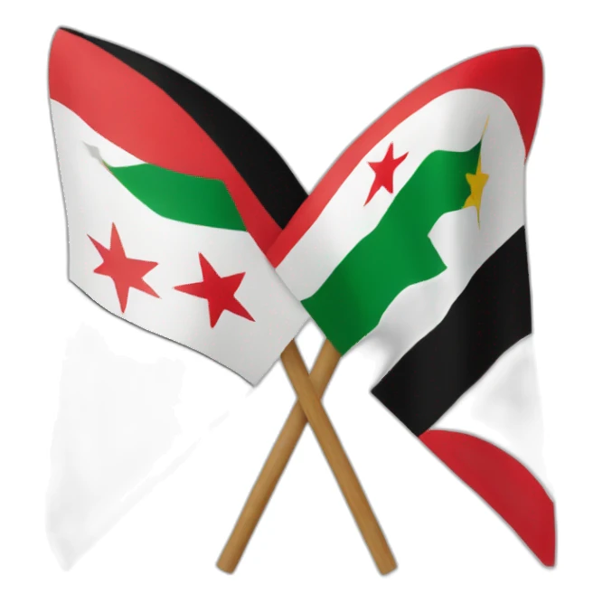 free syria and sang saka malaya flags crossed sticker