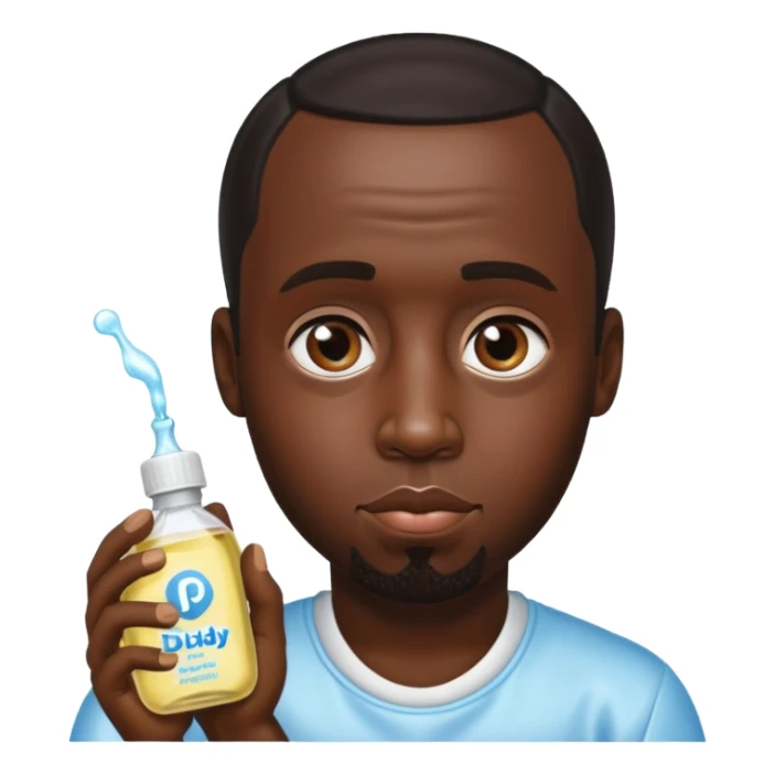 P. Diddy with baby oil sticker