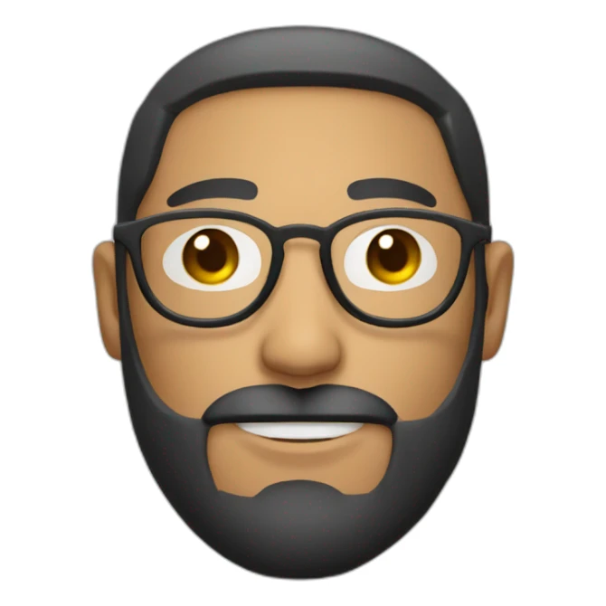 A weatherman with a dark beard and round glasses  sticker